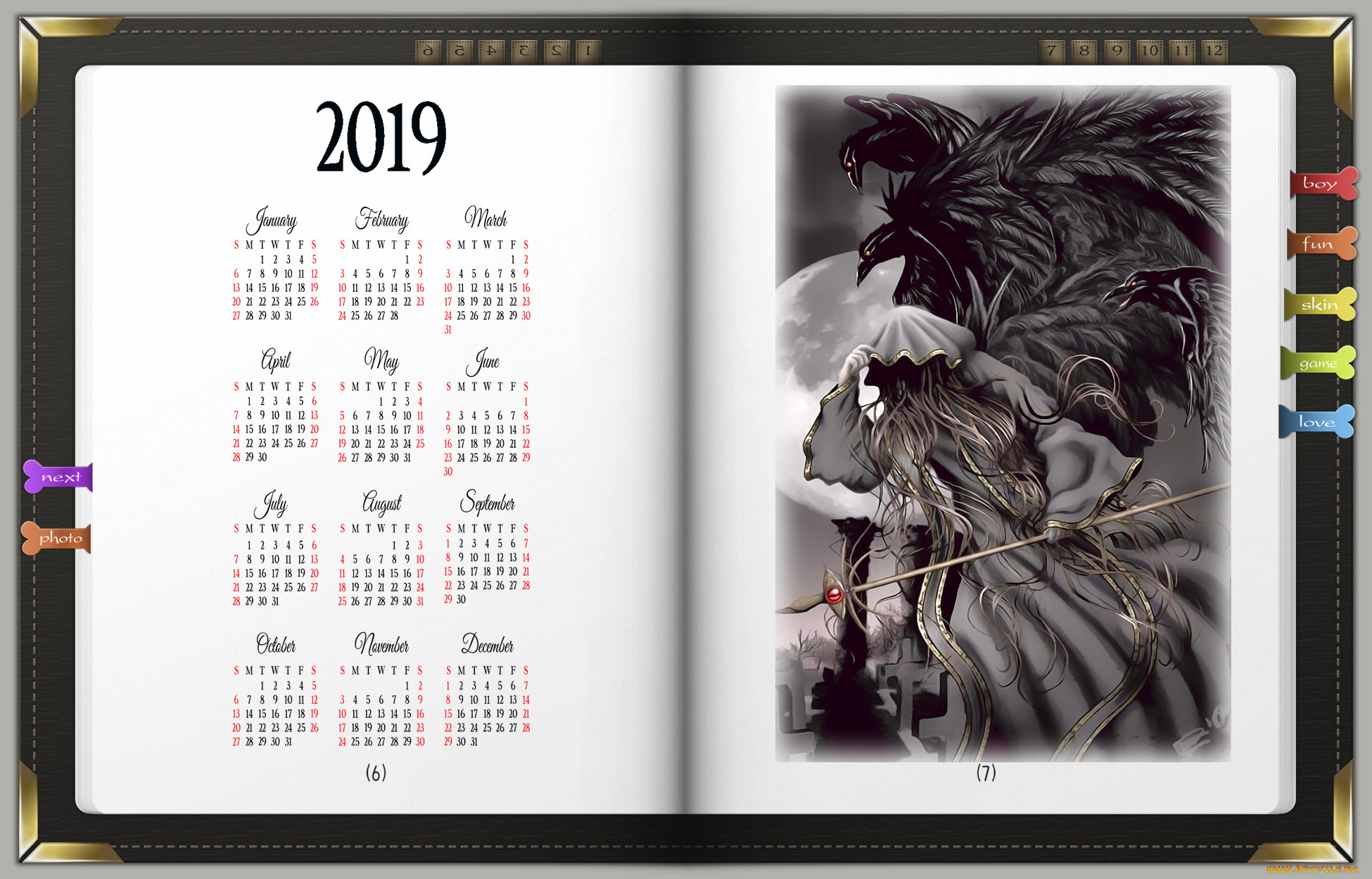 , , 2019, calendar, , , , 